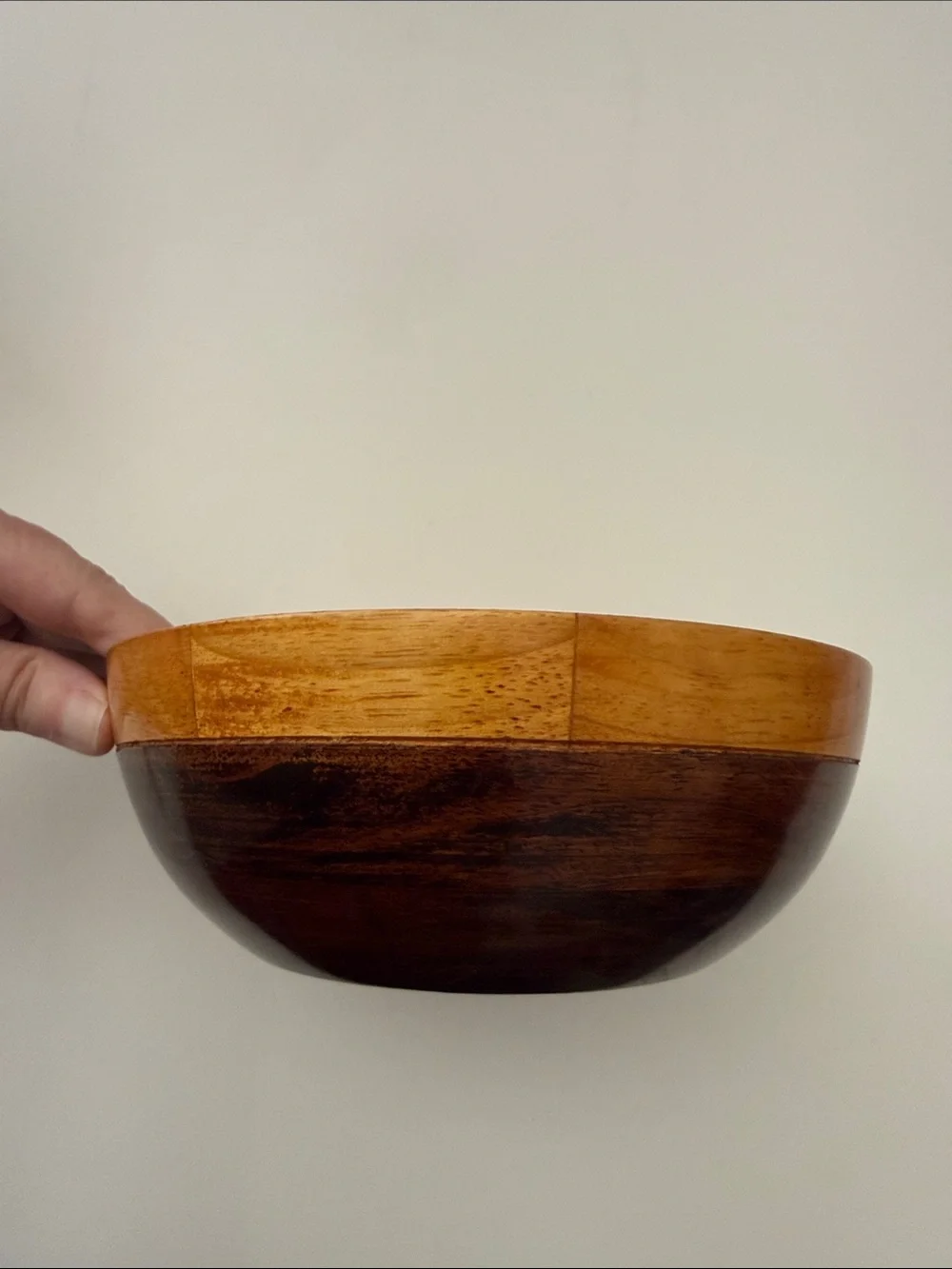 Two-Toned Hardwood Home Decoration Bowl - Picture 8 of 16